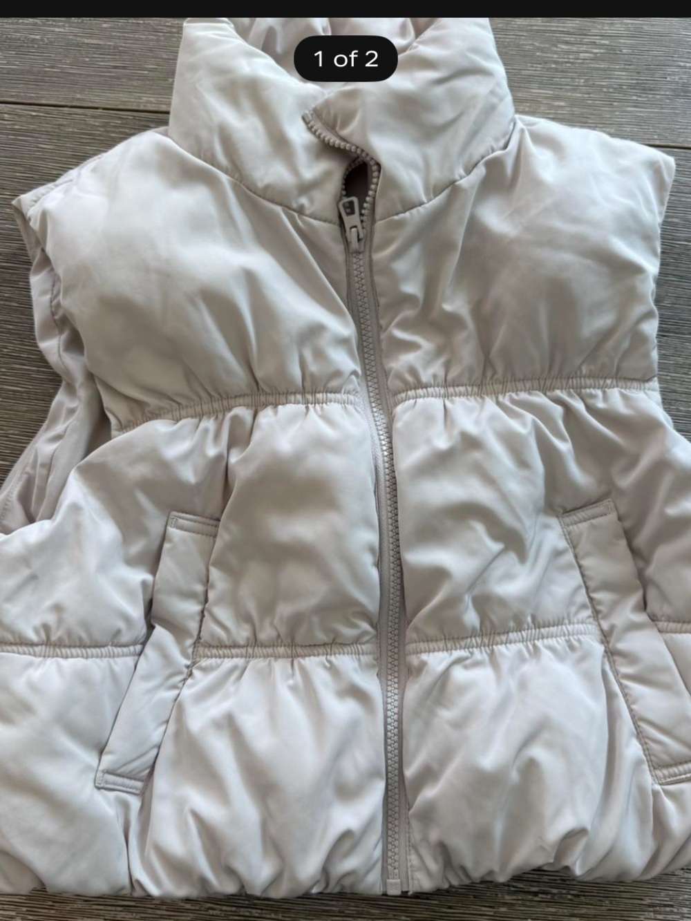 Off white Puffer Vest - Sleeveless Jacket